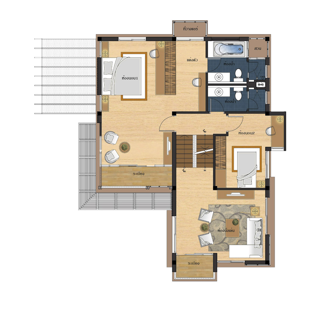 โครงการ The Primary Prestige บ้านเดี่ยว เกษตรนวมินทร์,รามอินทรา - Front Floor Plan