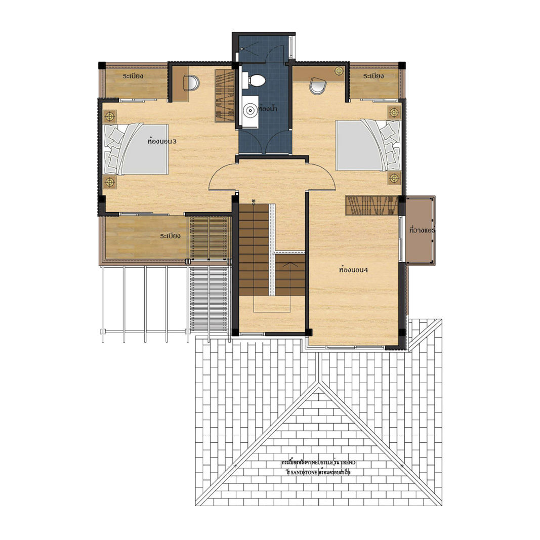 โครงการ The Primary Prestige บ้านเดี่ยว เกษตรนวมินทร์,รามอินทรา - Front Floor Plan