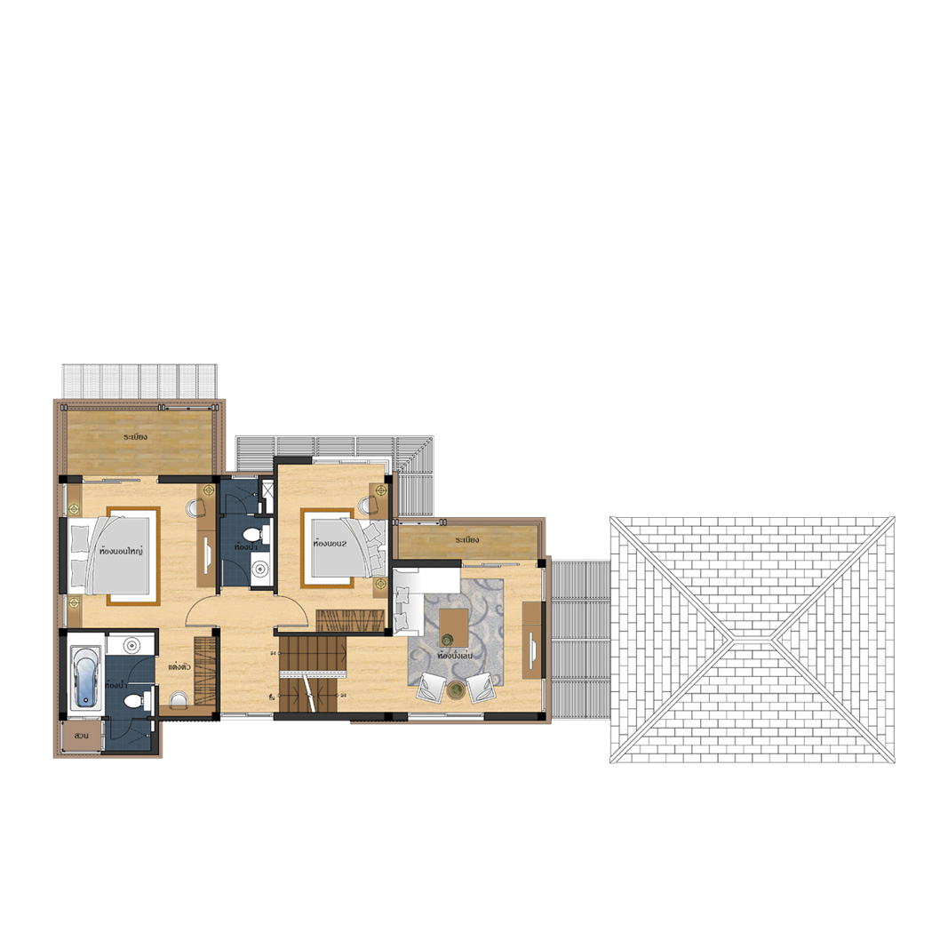 โครงการ The Primary Prestige บ้านเดี่ยว เกษตรนวมินทร์,รามอินทรา - Side Floor Plan