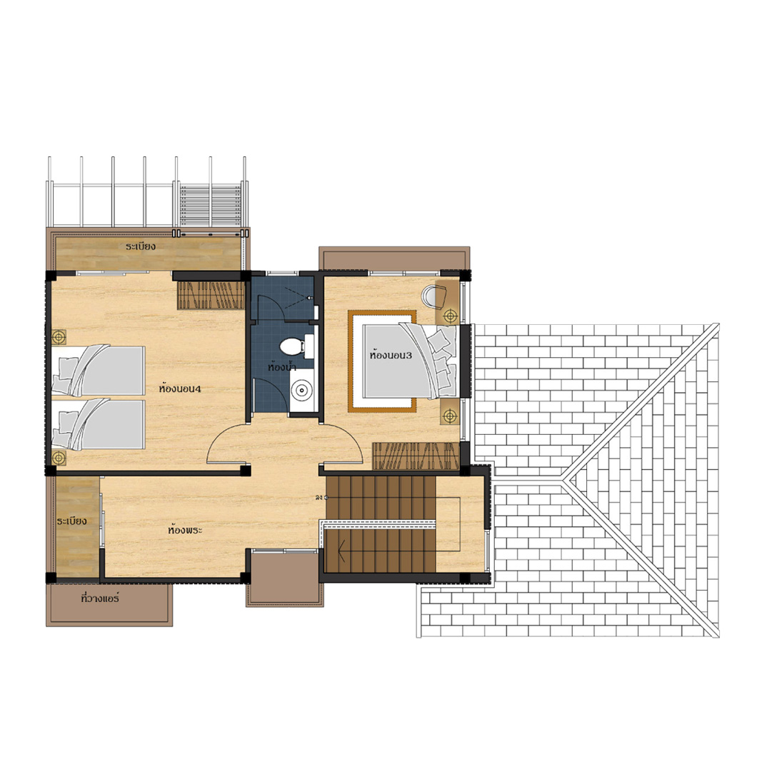 โครงการ The Primary Prestige บ้านเดี่ยว เกษตรนวมินทร์,รามอินทรา - Side Floor Plan