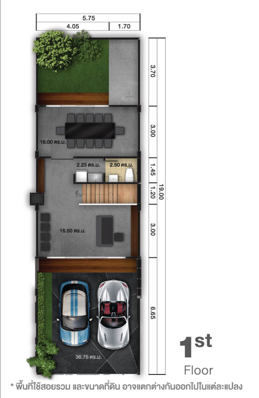 โครงการ The Primary Ultimate ทาวน์โฮม รามอินทรา, เกษตรนวมินทร์ - Lumi Floor Plan